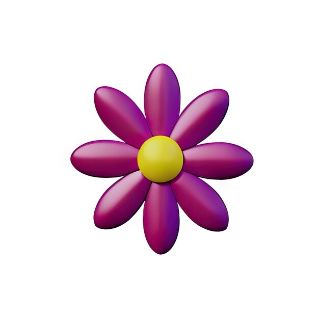 Foto flor minimalista em 3d