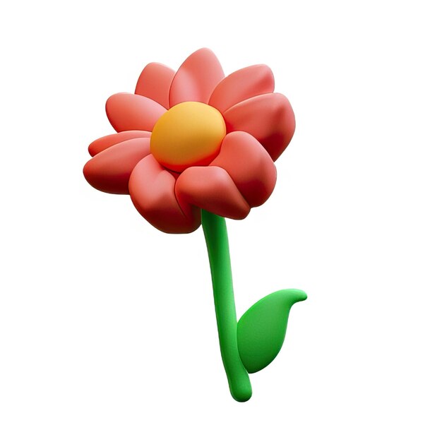 Foto flor minimalista em 3d