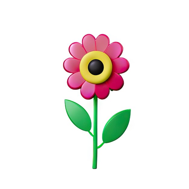 Foto flor minimalista em 3d