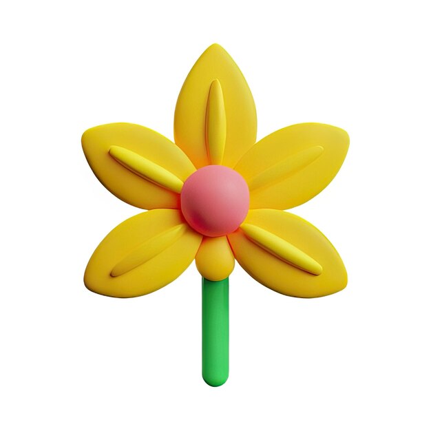 Flor minimalista em 3D