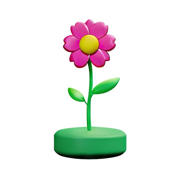 Foto flor minimalista em 3d