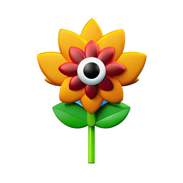 Foto flor minimalista em 3d