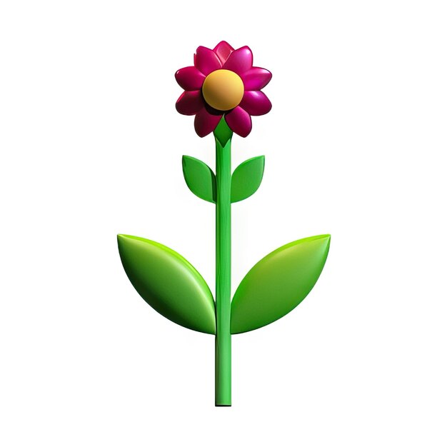 Foto flor minimalista em 3d