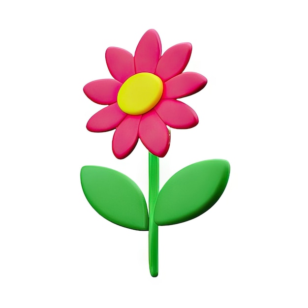 Foto flor minimalista em 3d