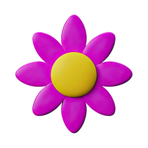 Foto flor minimalista em 3d