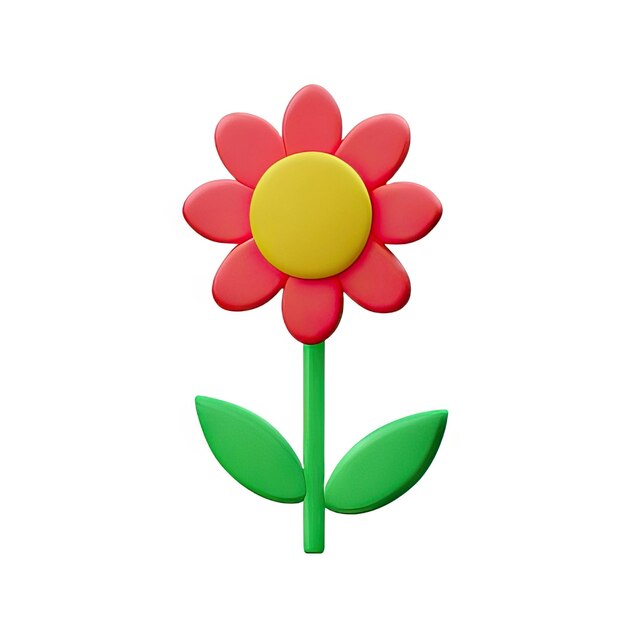 Foto flor minimalista em 3d