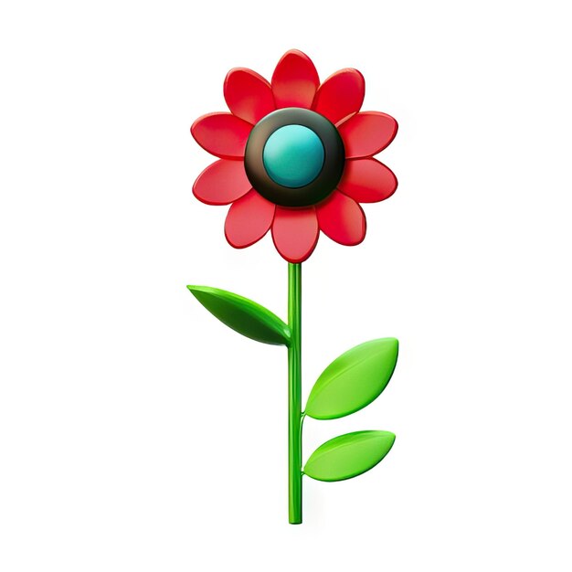 Foto flor minimalista em 3d