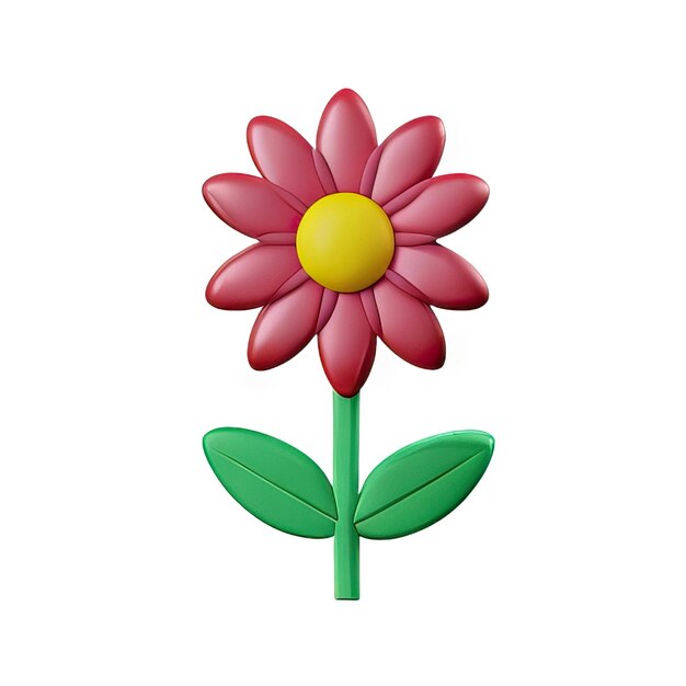 Foto flor minimalista em 3d