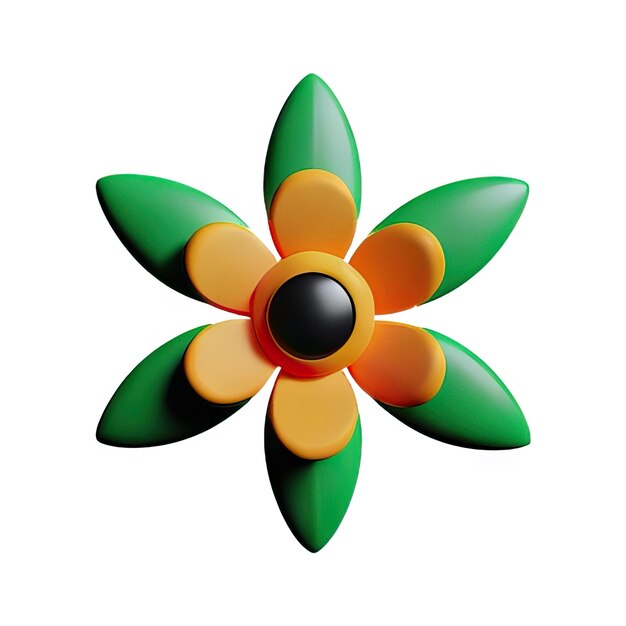 Flor minimalista em 3D