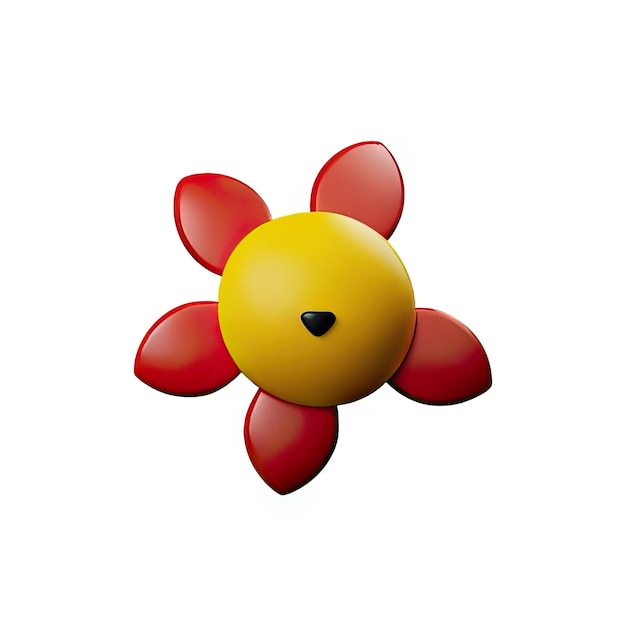 Flor minimalista em 3D