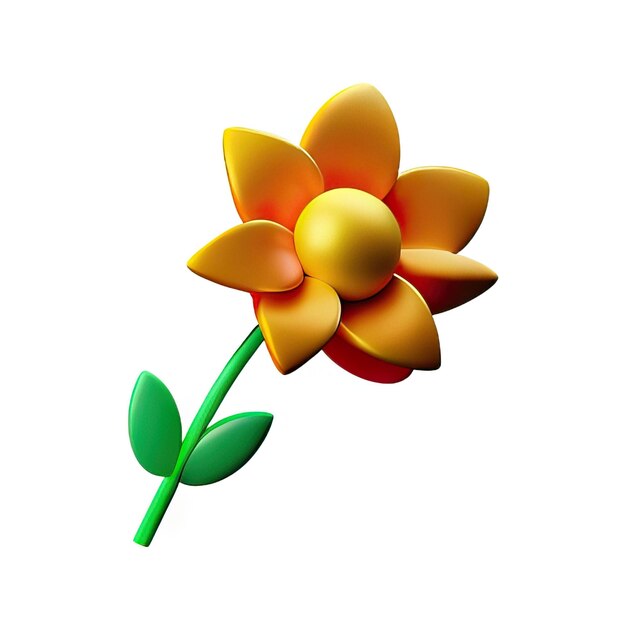 Foto flor minimalista em 3d