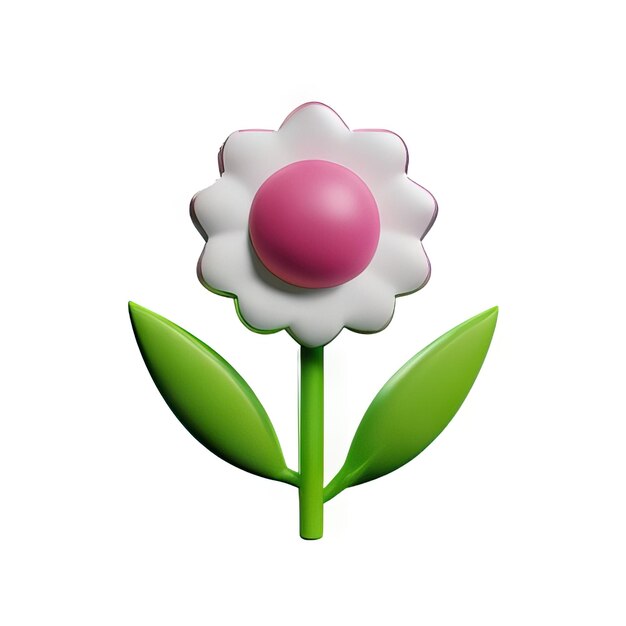 Foto flor minimalista em 3d