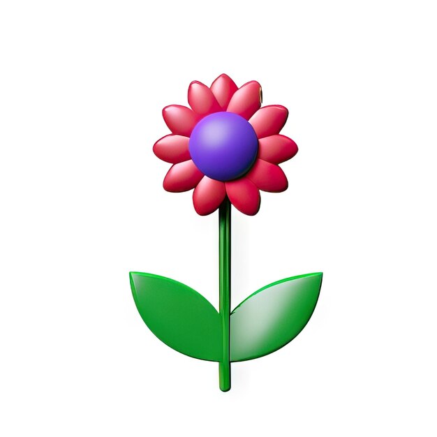 Foto flor minimalista em 3d