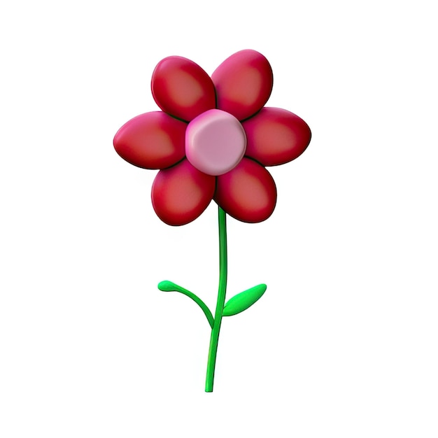 Flor minimalista em 3D