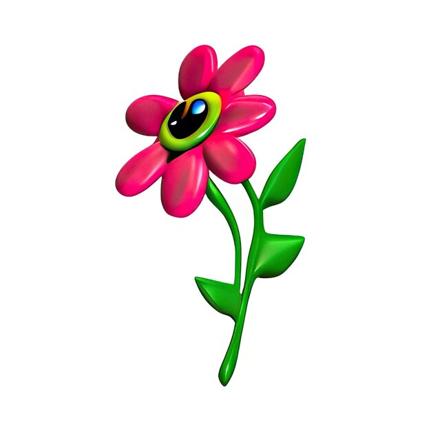 Foto flor minimalista em 3d