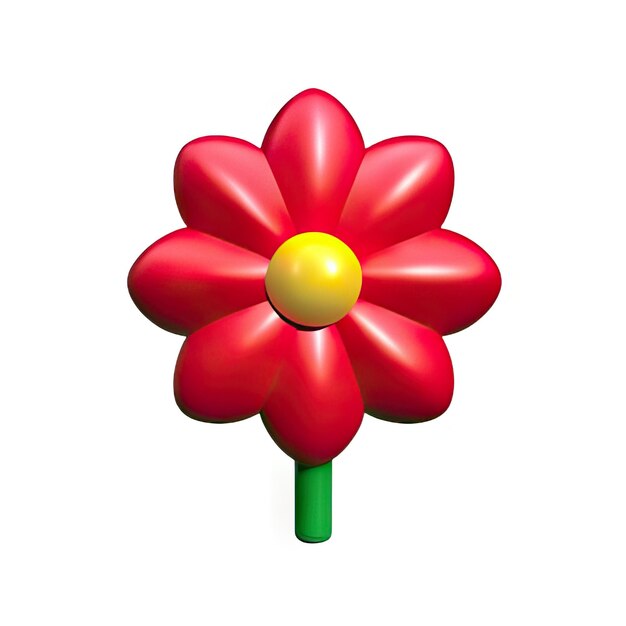 Foto flor minimalista em 3d