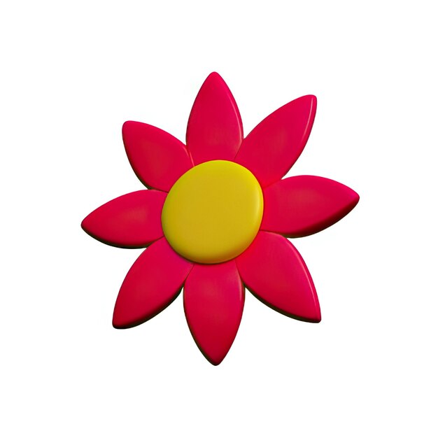 Foto flor minimalista em 3d