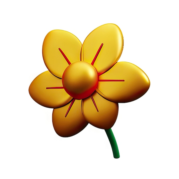 Foto flor minimalista em 3d