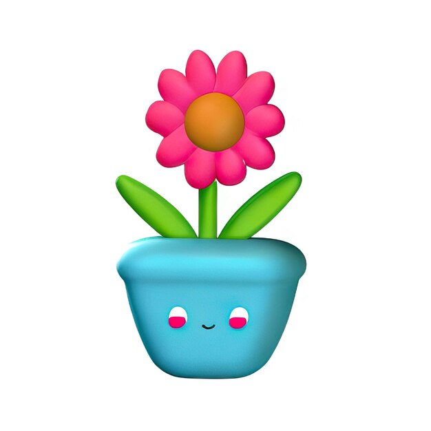 Foto flor minimalista em 3d