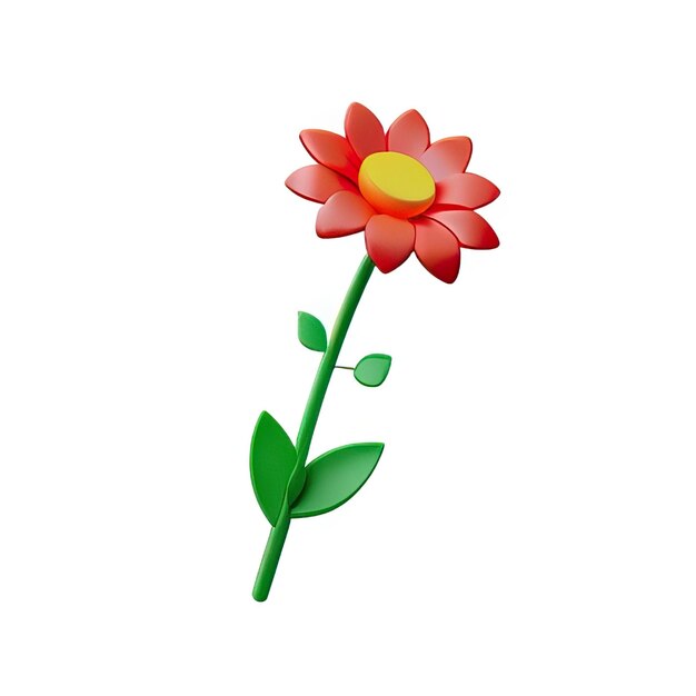 Flor minimalista em 3D