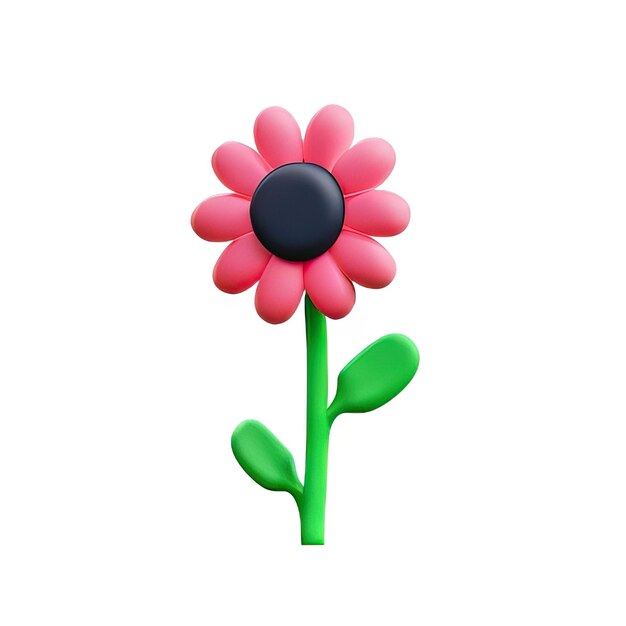 Foto flor minimalista em 3d