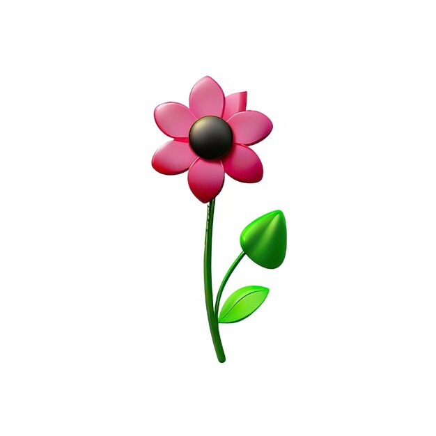 Flor minimalista em 3D