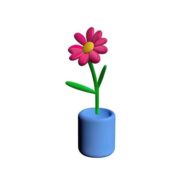 Foto flor minimalista em 3d