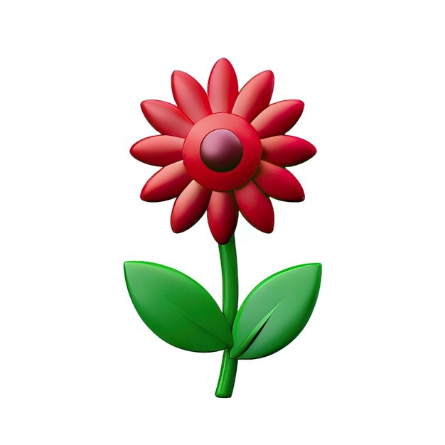 Flor minimalista em 3D