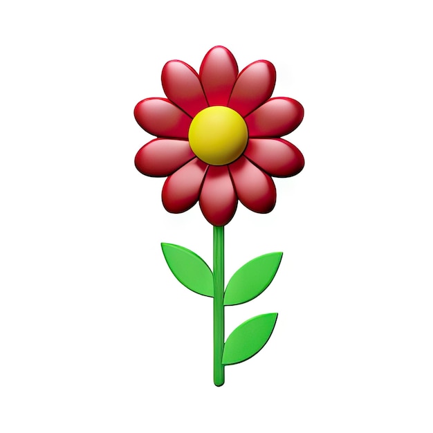 Flor minimalista em 3D