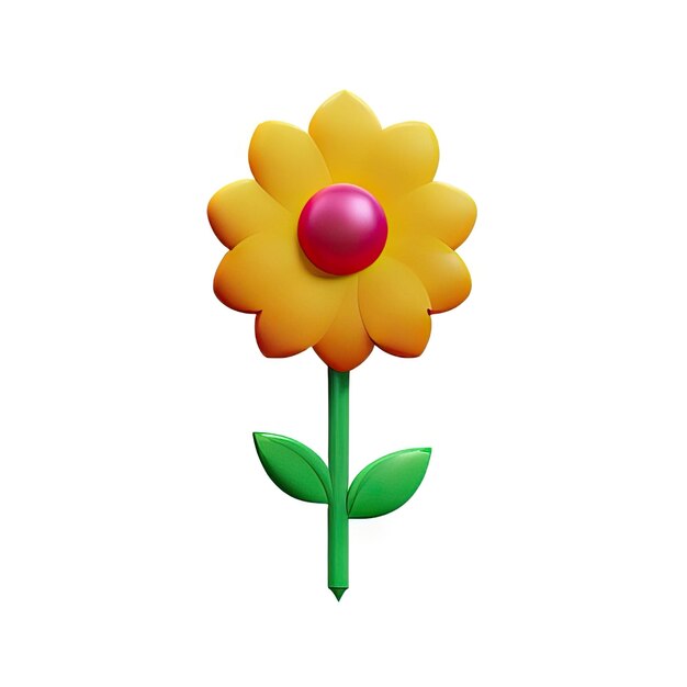 Flor minimalista em 3D