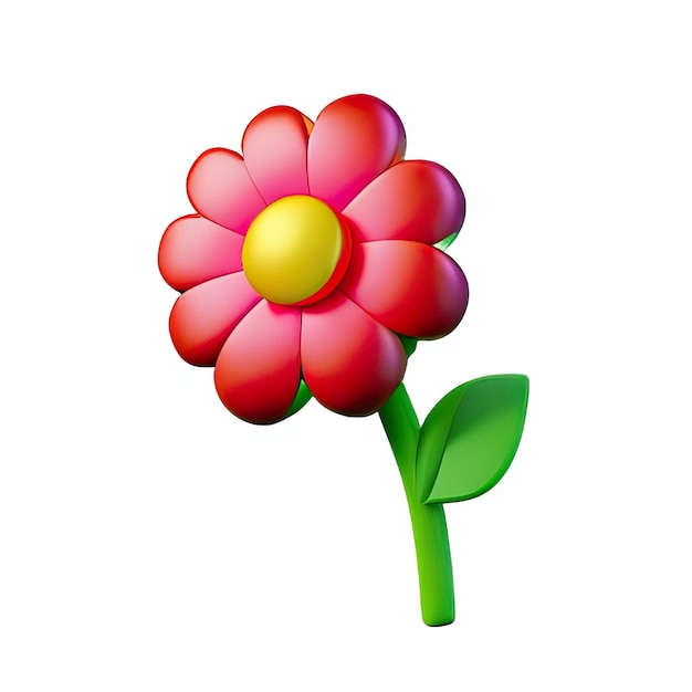 Flor minimalista em 3D