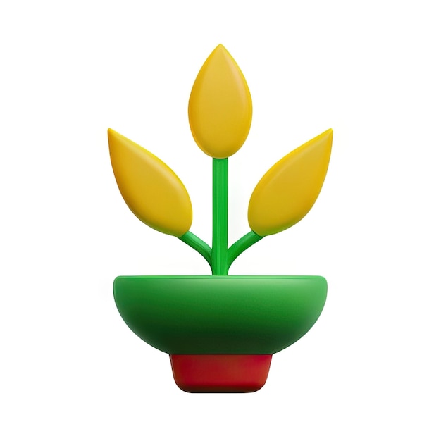 Flor minimalista em 3D