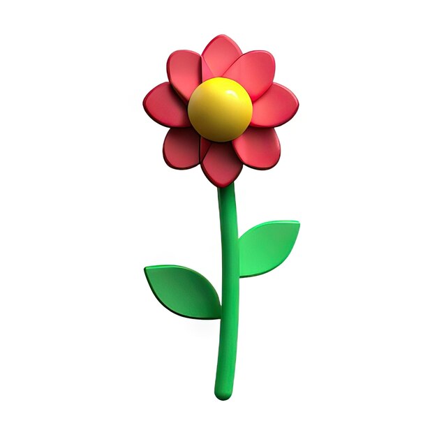 Foto flor minimalista em 3d