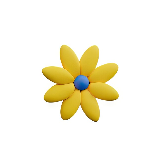 Foto flor minimalista em 3d