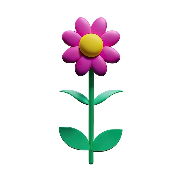 Flor minimalista em 3D