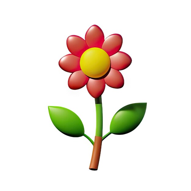 Flor minimalista em 3D