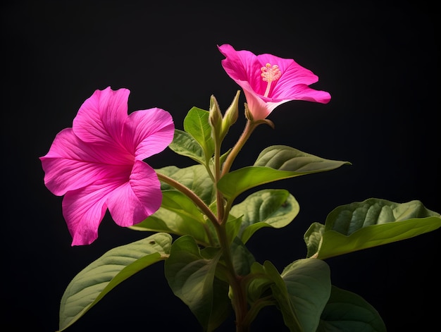 La flor de Mirabilis Jalapa en el fondo del estudio, la flor de Mirabis Jalapa, una hermosa imagen de flor.