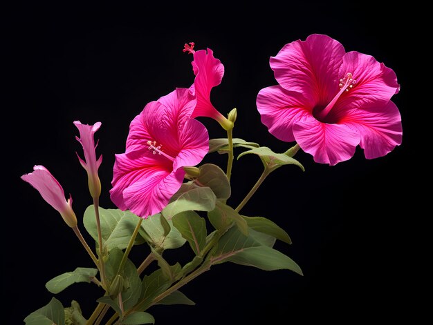 Foto la flor de mirabilis jalapa en el fondo del estudio, la flor de mirabis jalapa, una hermosa imagen de flor.