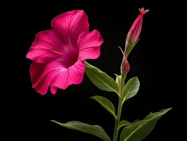 Foto la flor de mirabilis jalapa en el fondo del estudio, la flor de mirabis jalapa, una hermosa imagen de flor.