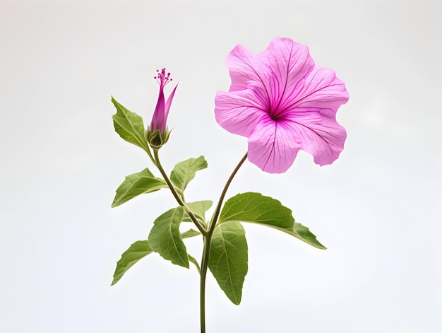 Foto la flor de mirabilis jalapa en el fondo del estudio, la flor de mirabis jalapa, una hermosa imagen de flor.