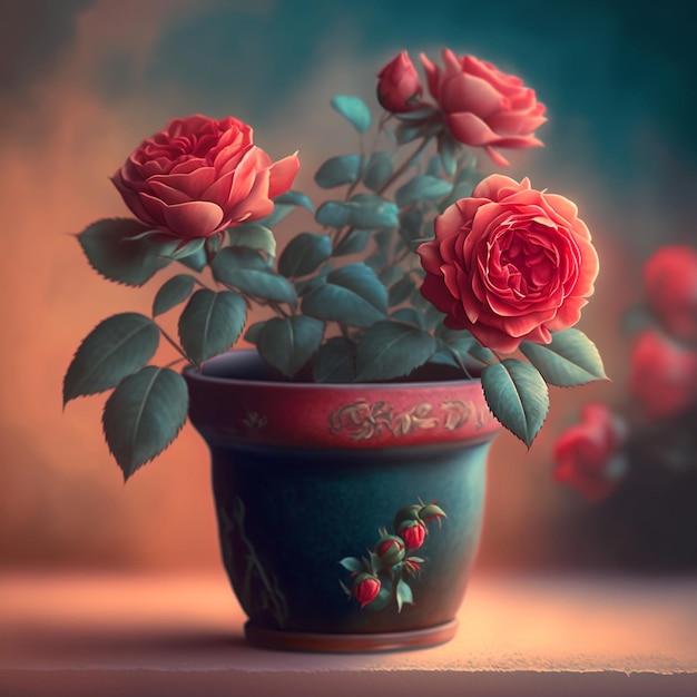 flor na imagem da ilustração do vaso