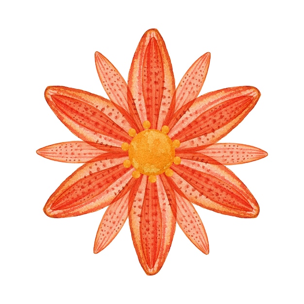 Flor de naranja acuarela