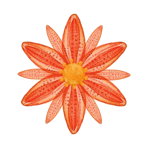 Flor de naranja acuarela