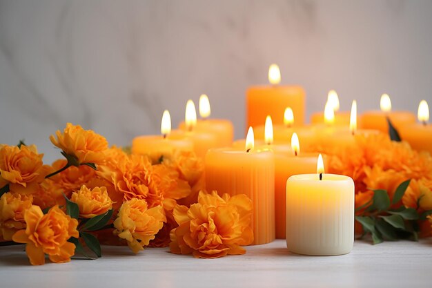 La flor naranja de la margarita lat tagetes aislada sobre un fondo blanco