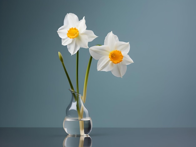 La flor de Narciso en el fondo del estudio, la flor de narciso en solitario, las hermosas imágenes de flores.