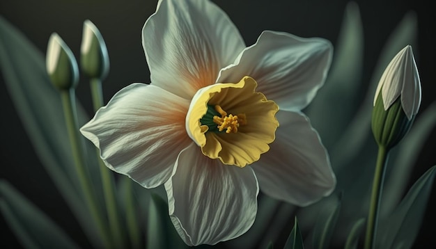 Flor de narciso IA generativa