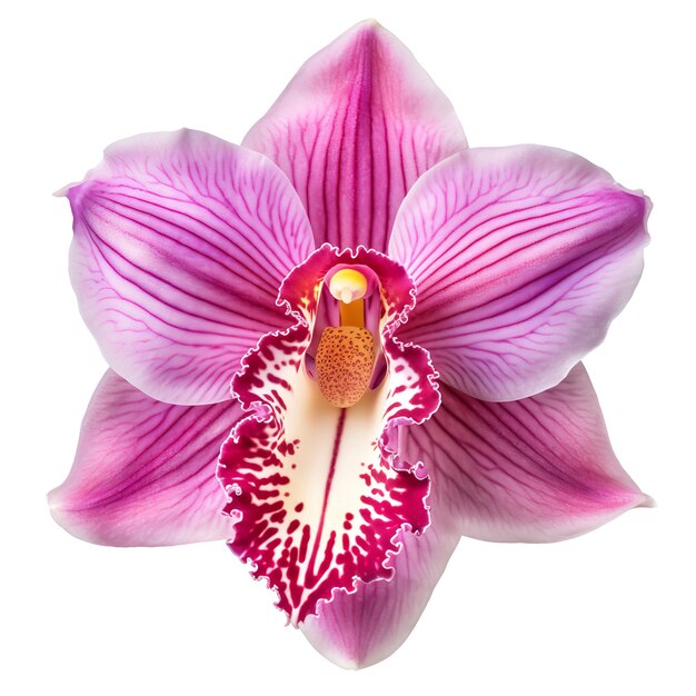 Flor de orquídea aislada sobre un fondo blanco