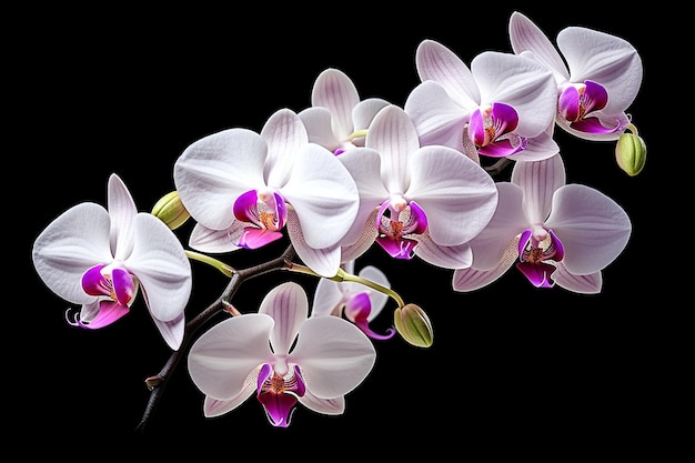 Flor de orquídea sobre un fondo puro