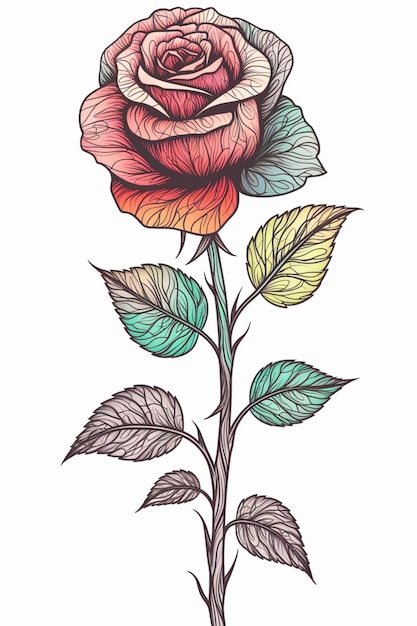 Una flor con la palabra rosas