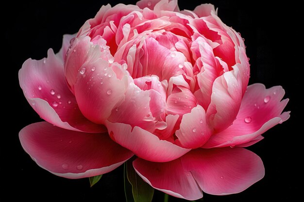 La flor de la peonía rosada de cerca